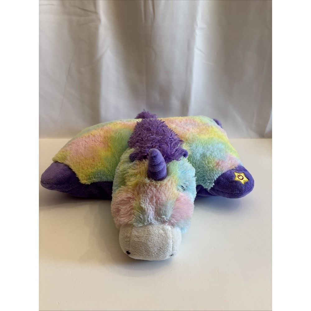Pillow Pets Glow Pets Light Up Rainbow Stuffed Plush Unicorn Does Not Work